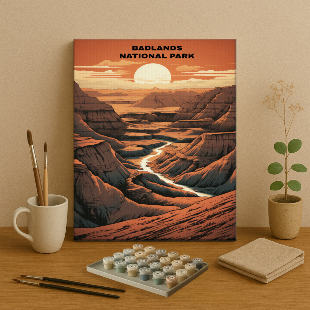 Badlands National Park | Paint by Numbers Kit EasyArtJoy