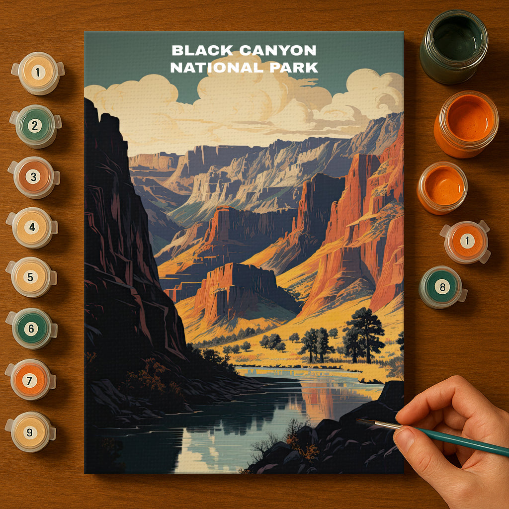 Black Canyon National Park | Paint by Numbers Kit EasyArtJoy