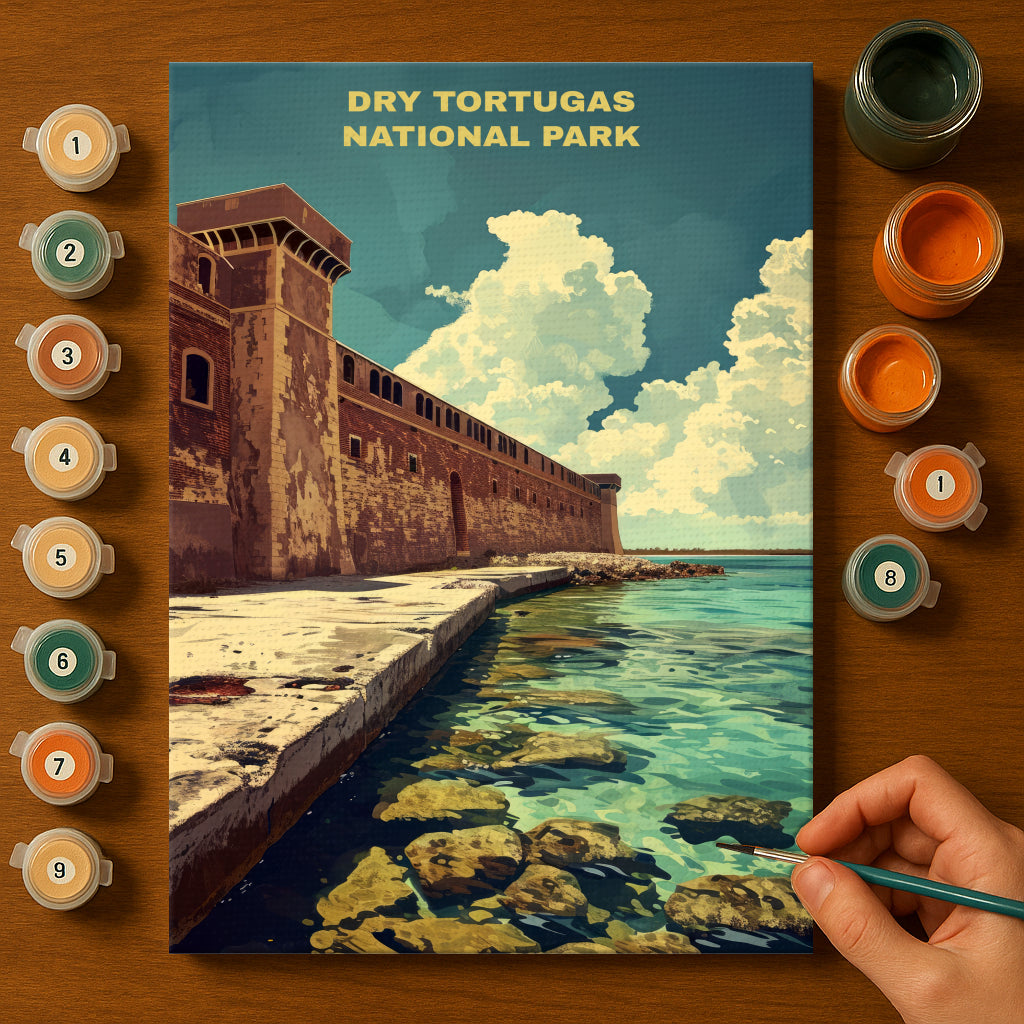 Dry Tortugas National Park | Paint by Numbers Kit EasyArtJoy