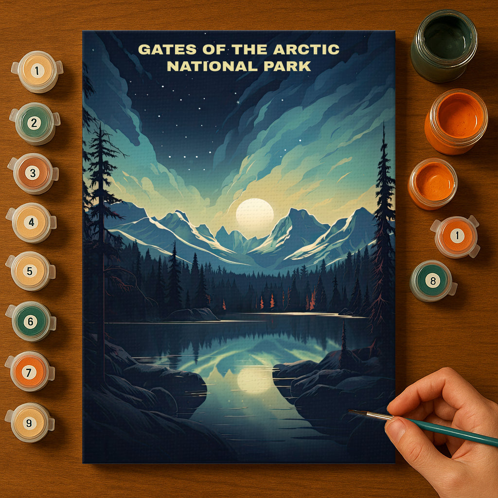 Gates of the Arctic National Park | Paint by Numbers Kit EasyArtJoy