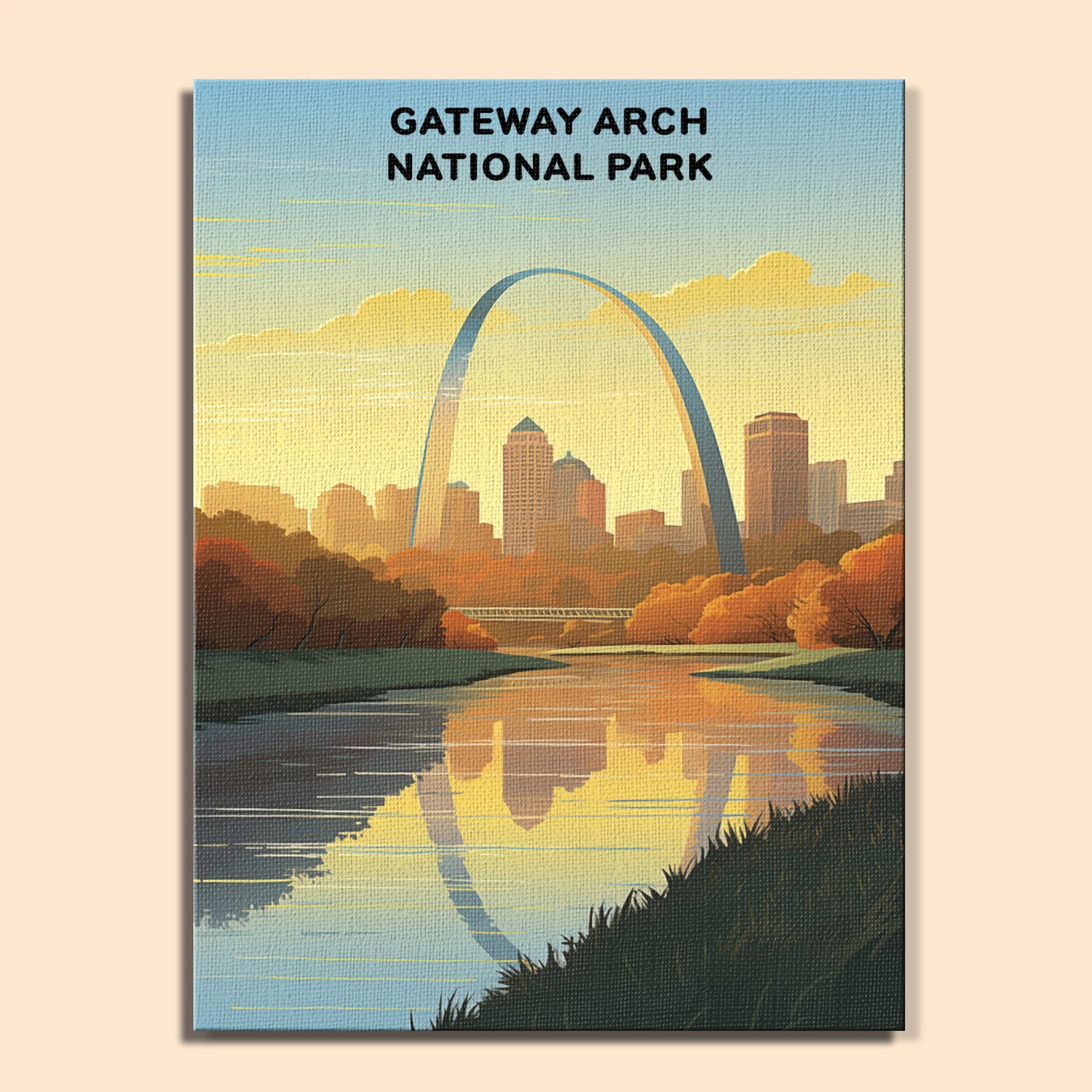Gateway Arch National Park (Original Edition) | Paint by Numbers Kit EasyArtJoy