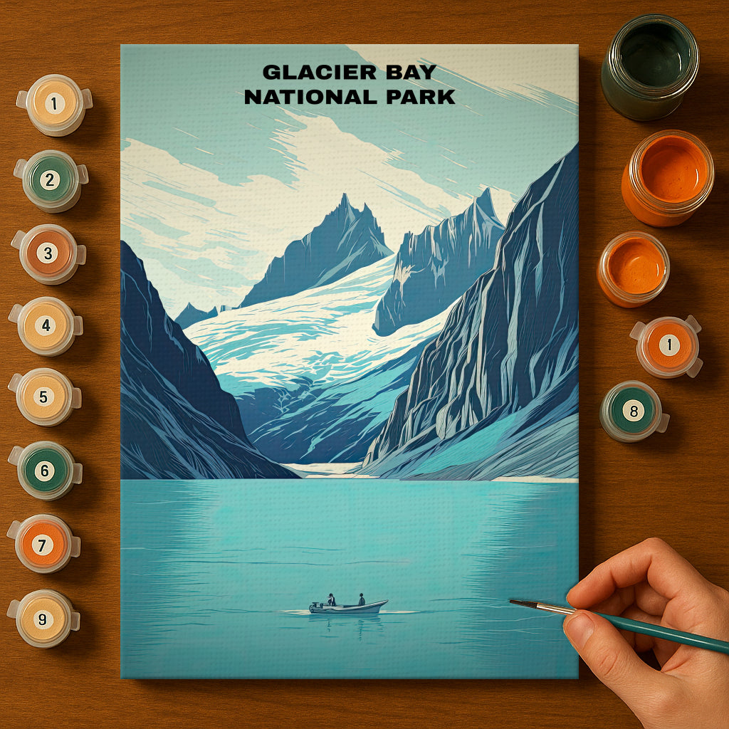 Glacier Bay National Park | Paint by Numbers Kit EasyArtJoy