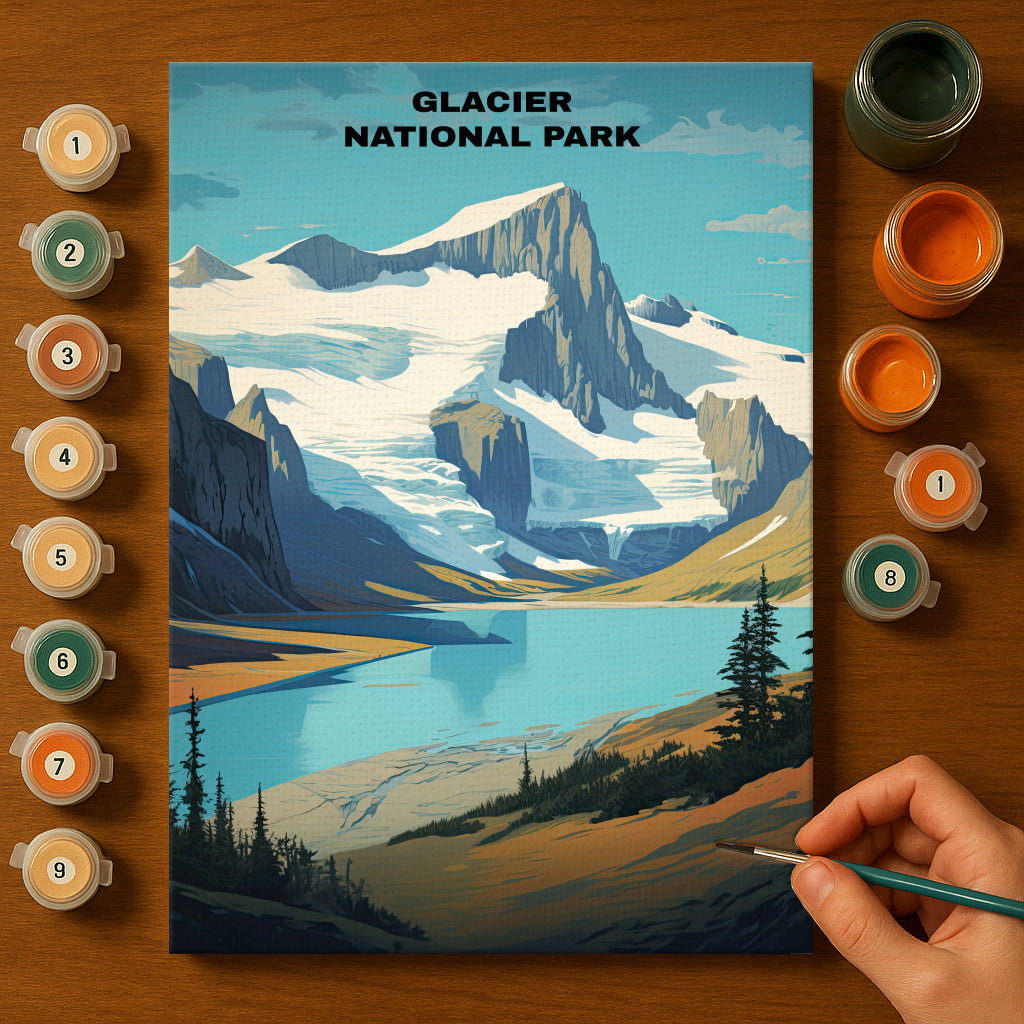Glacier National Park | Paint by Numbers Kit EasyArtJoy