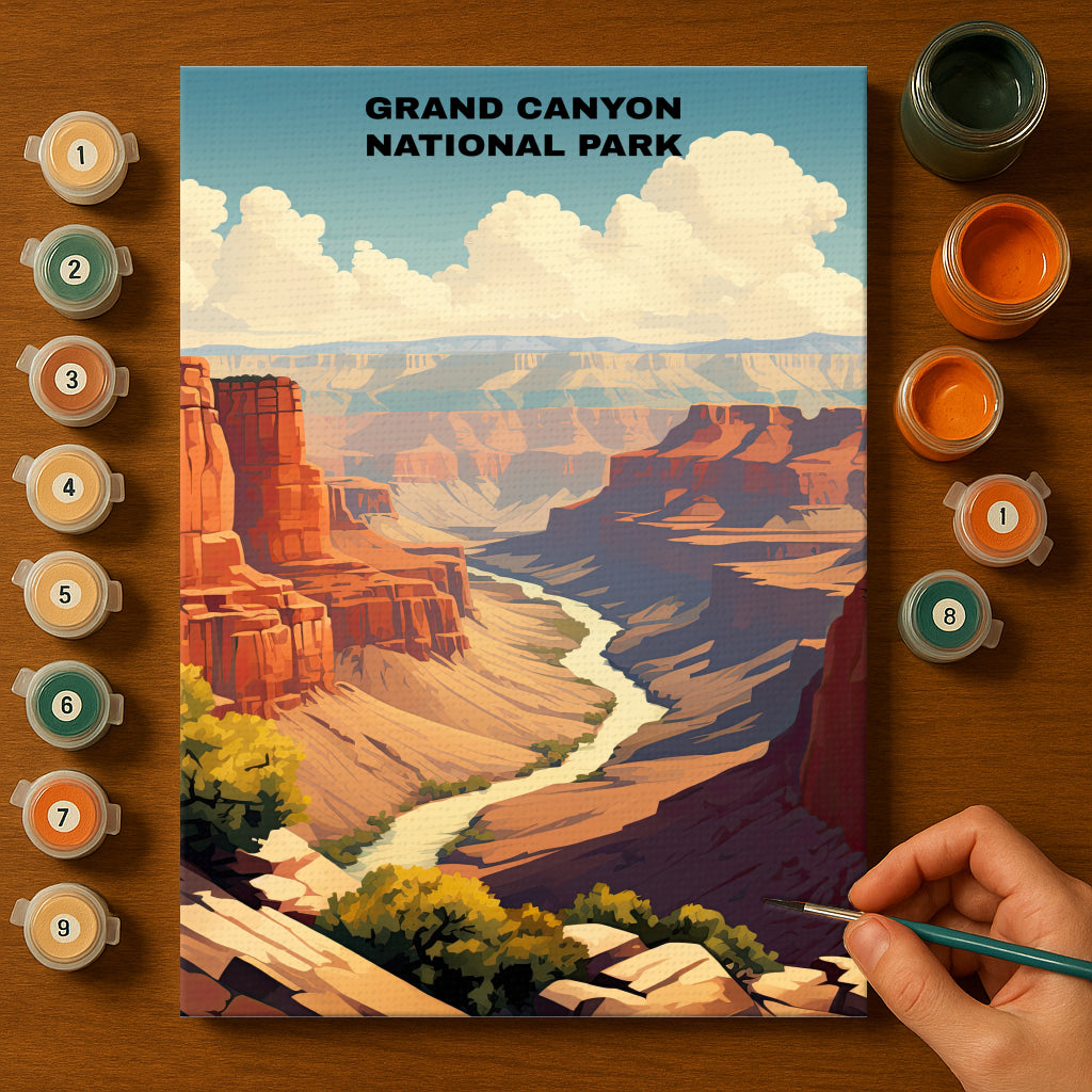Grand Canyon National Park | Paint by Numbers Kit EasyArtJoy