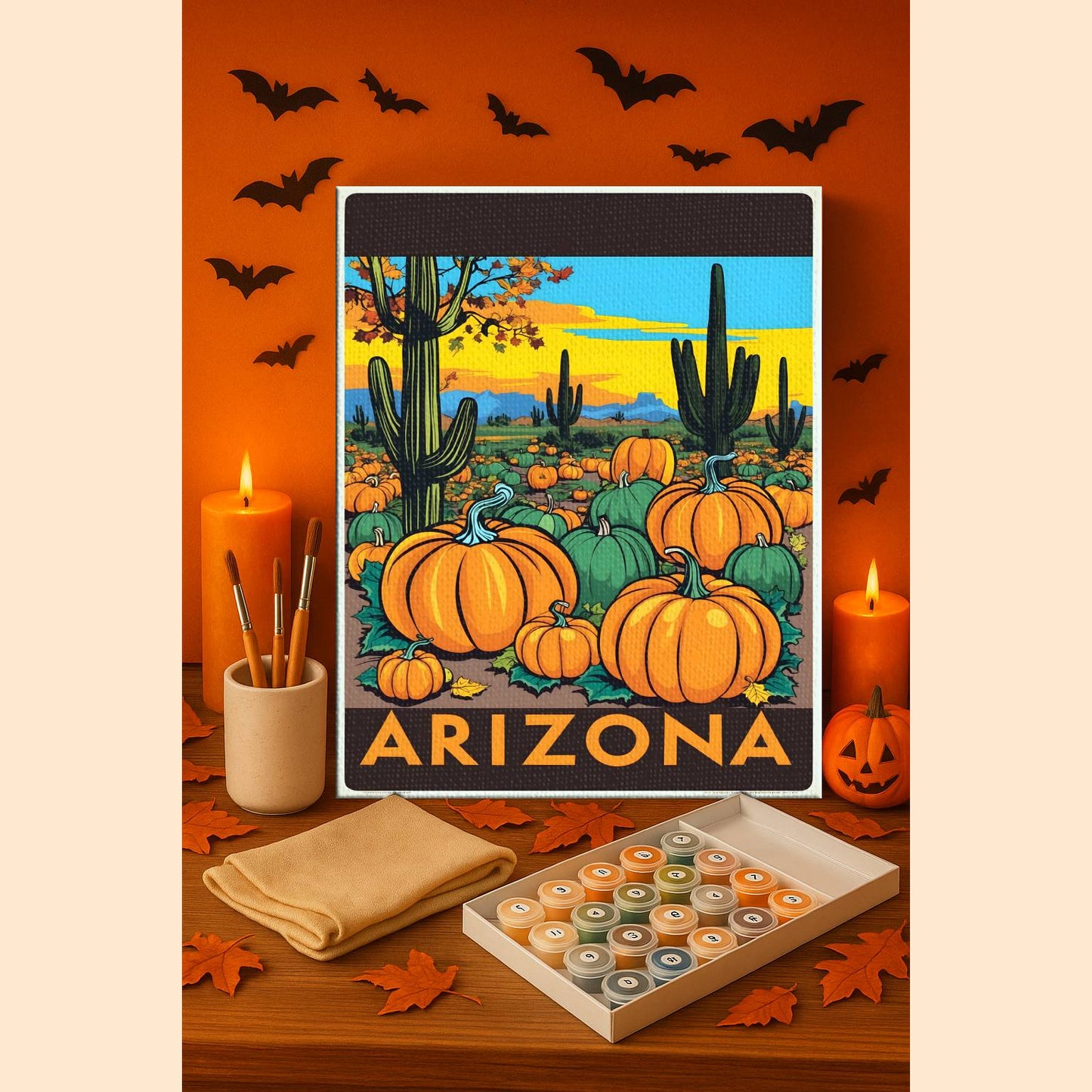 Halloween Arizona US State - Paint by numbers kit