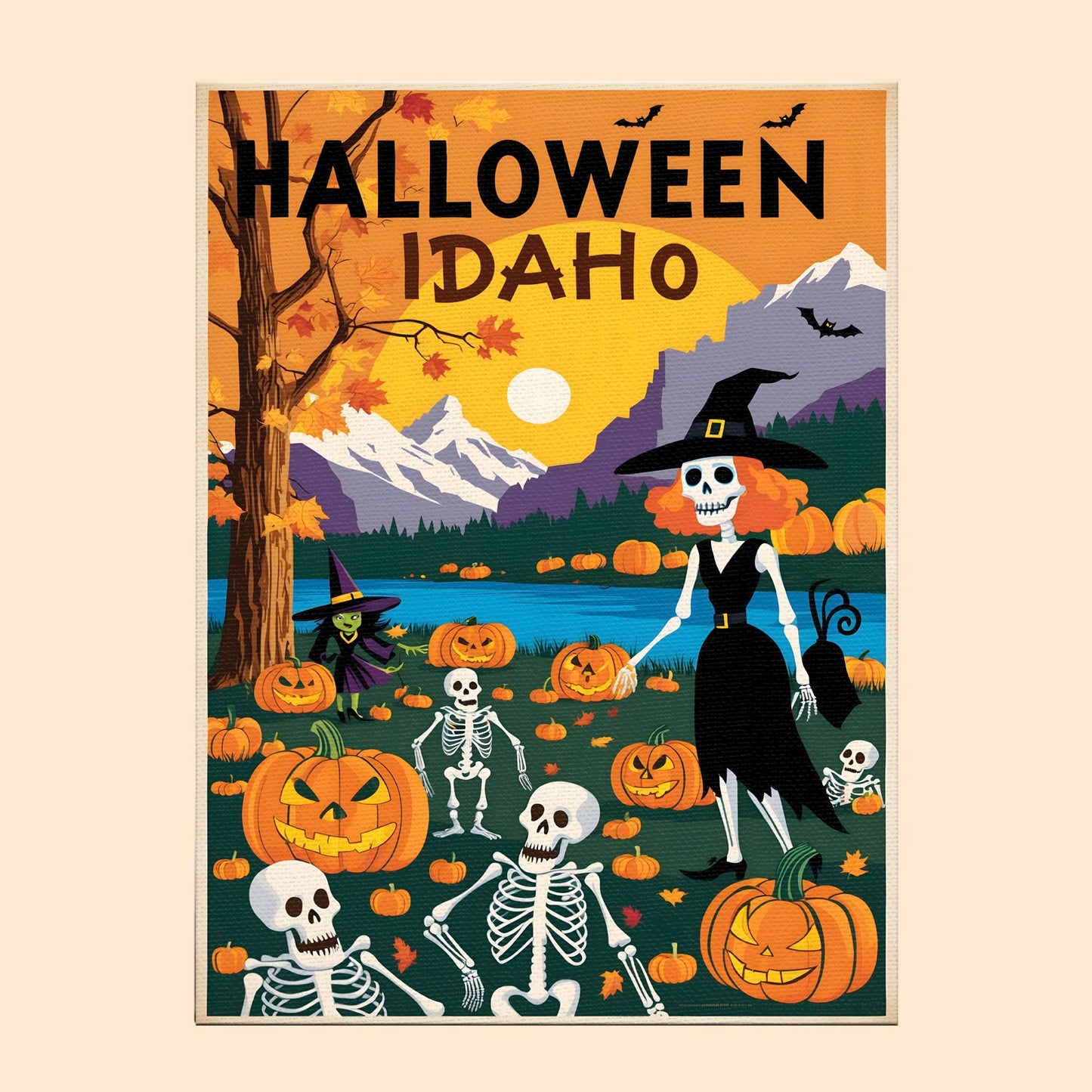 Halloween Idaho US State - Paint by numbers kit