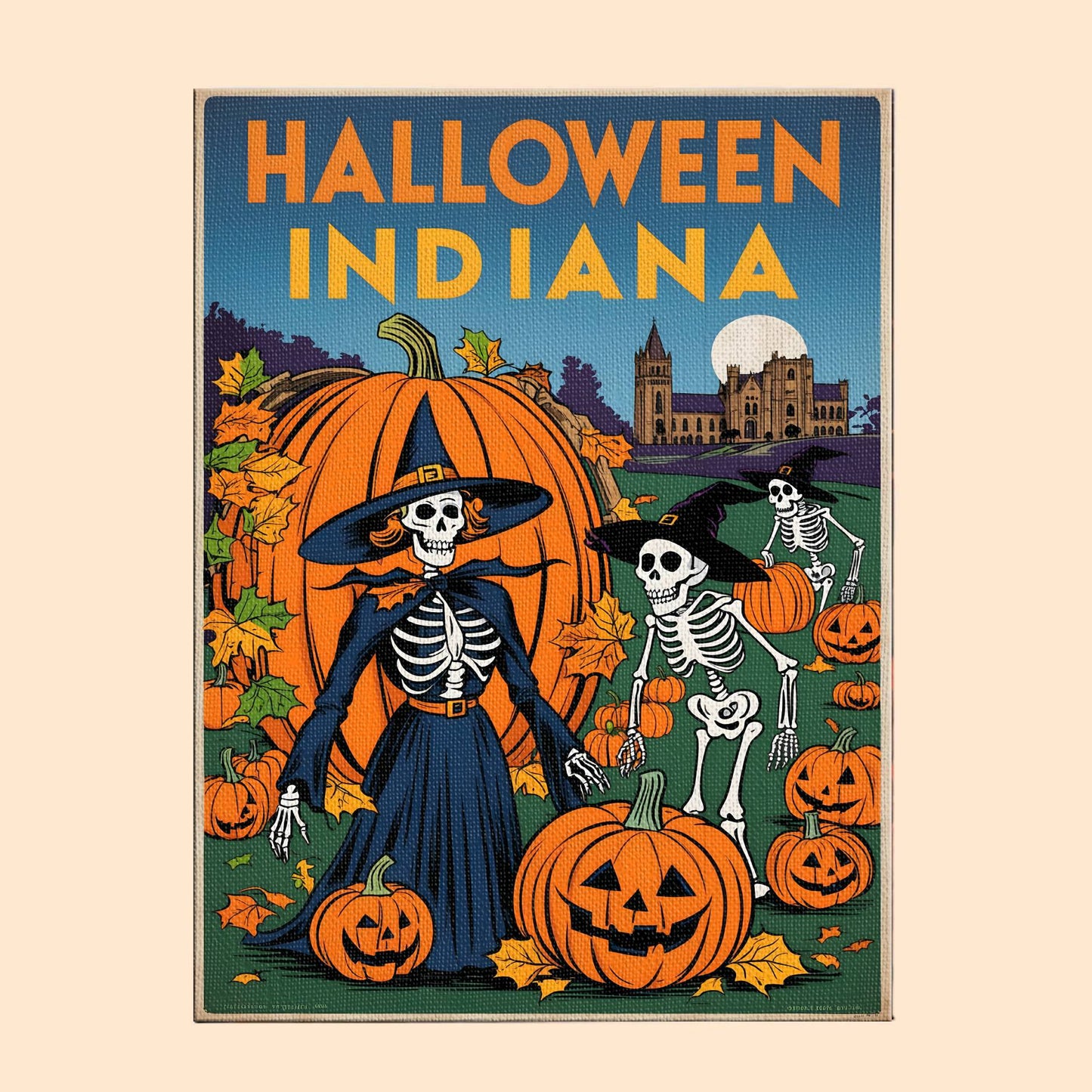 Halloween Indiana US State - Paint by numbers kit