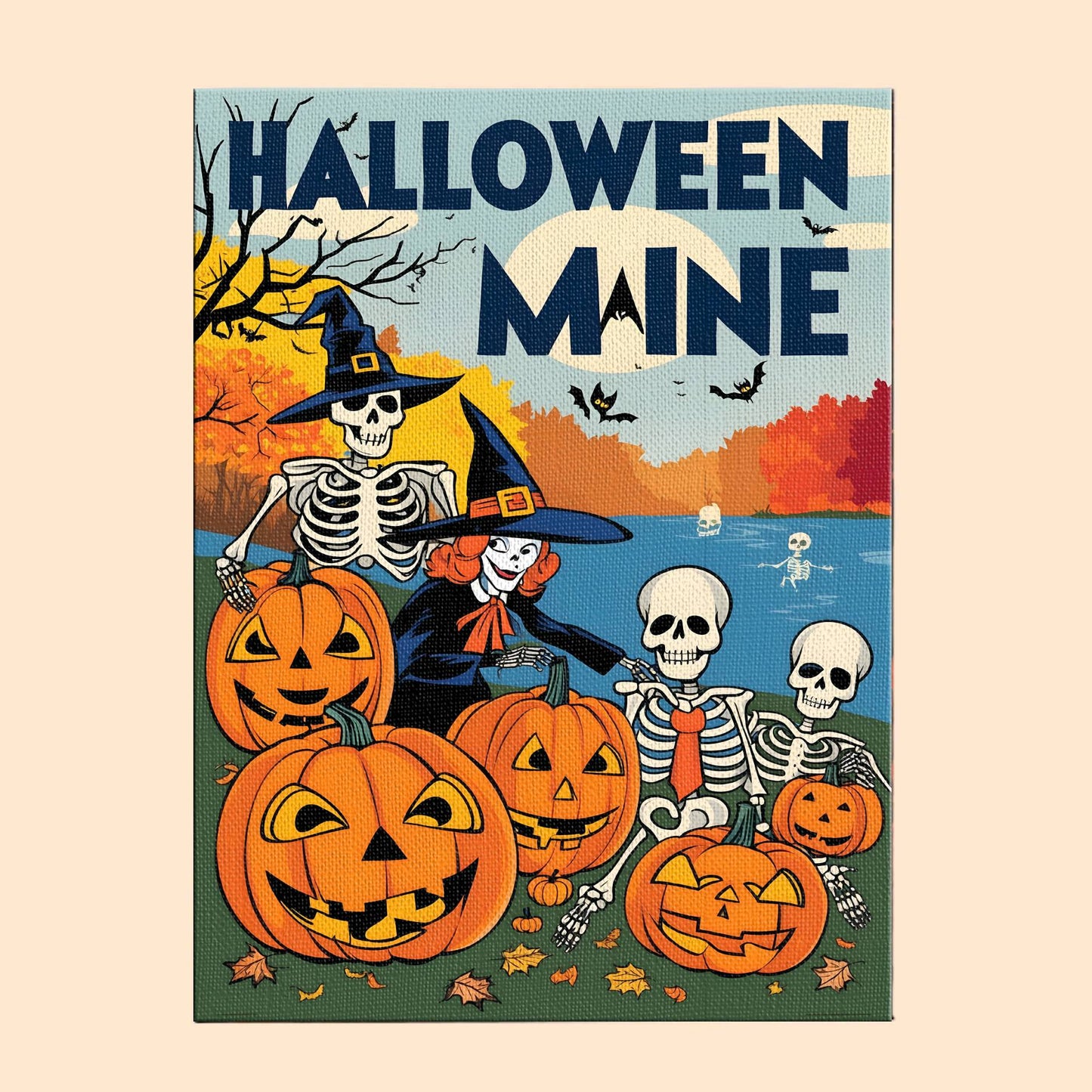 Halloween Maine US State - Paint by numbers kit