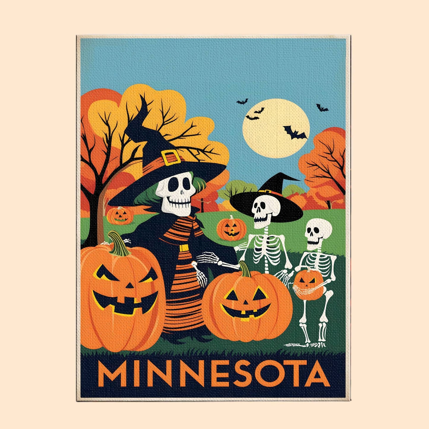 Halloween Minnesota US State - Paint by numbers kit