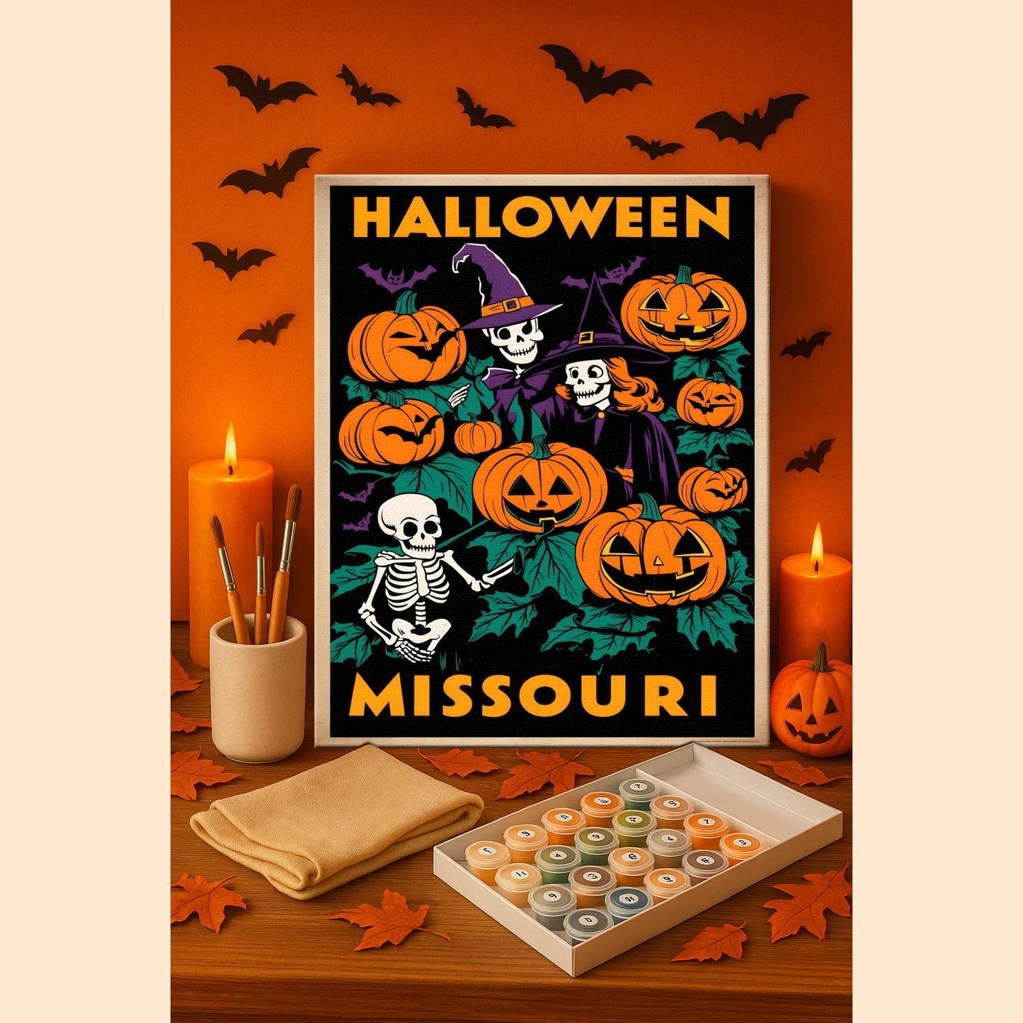 Halloween Missouri US State - Paint by numbers kit
