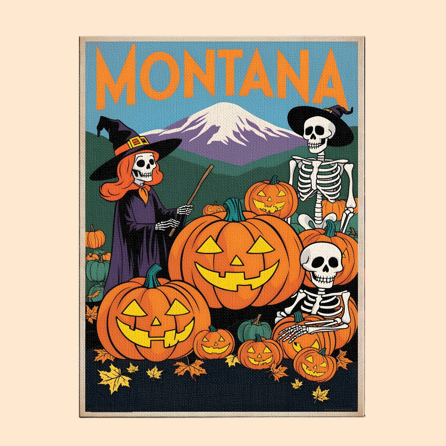 Halloween Montana US State - Paint by numbers kit
