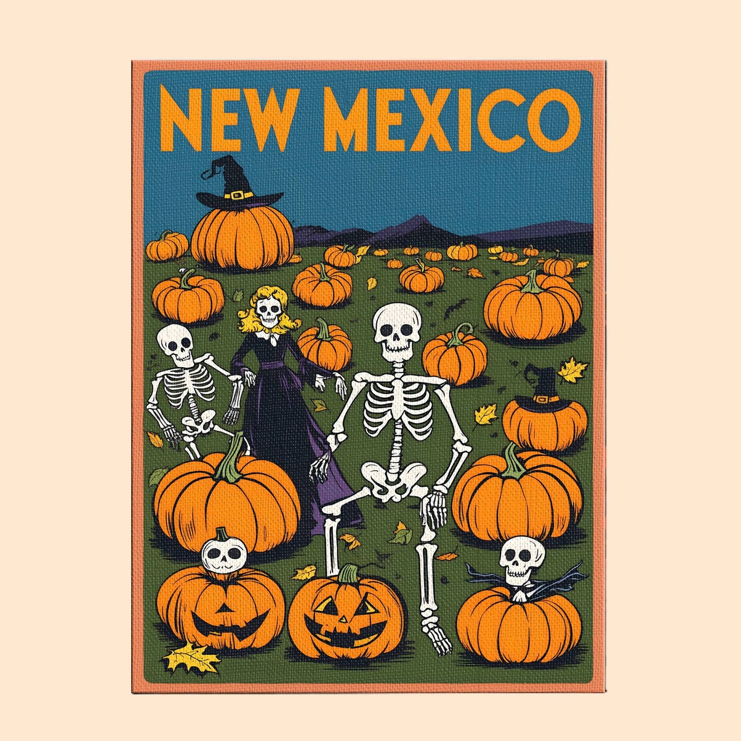 Halloween New Mexico US State - Paint by numbers kit