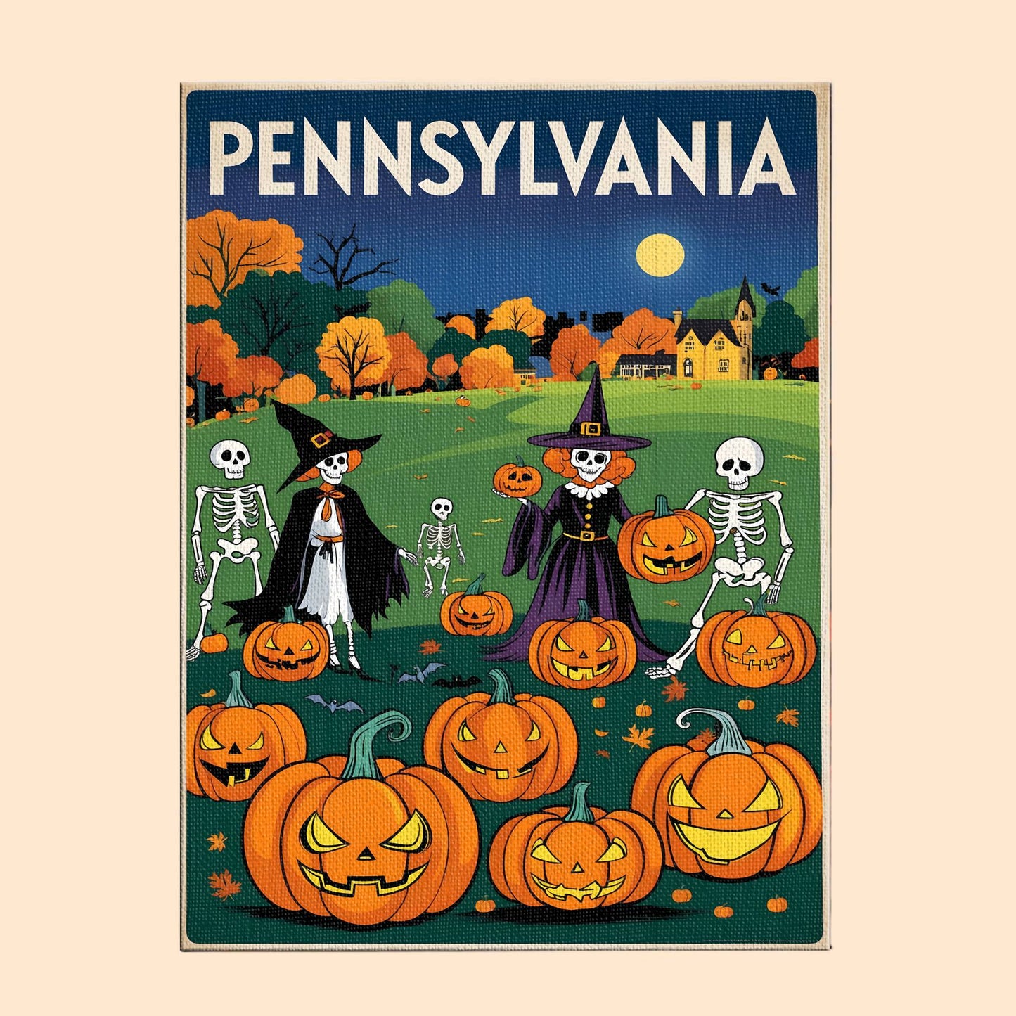 Halloween Pennsylvania US State - Paint by numbers kit