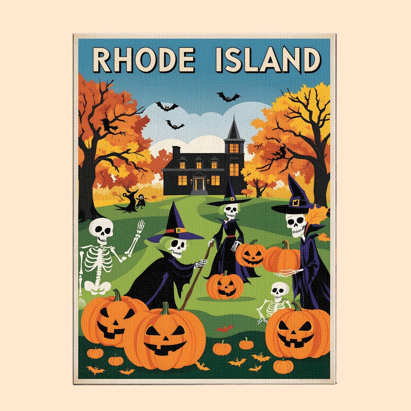 Halloween Rhode Island US State - Paint by numbers kit