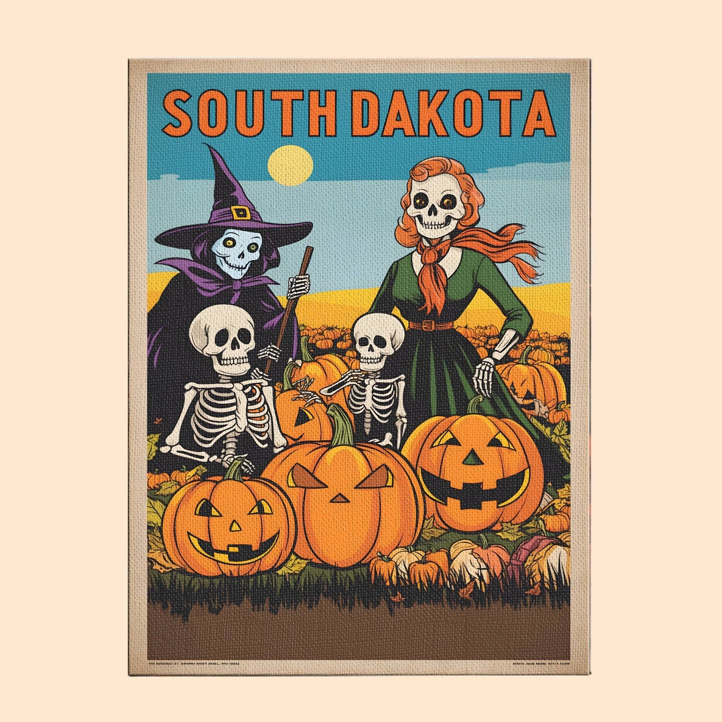 Halloween South Dakota US State - Paint by numbers kit