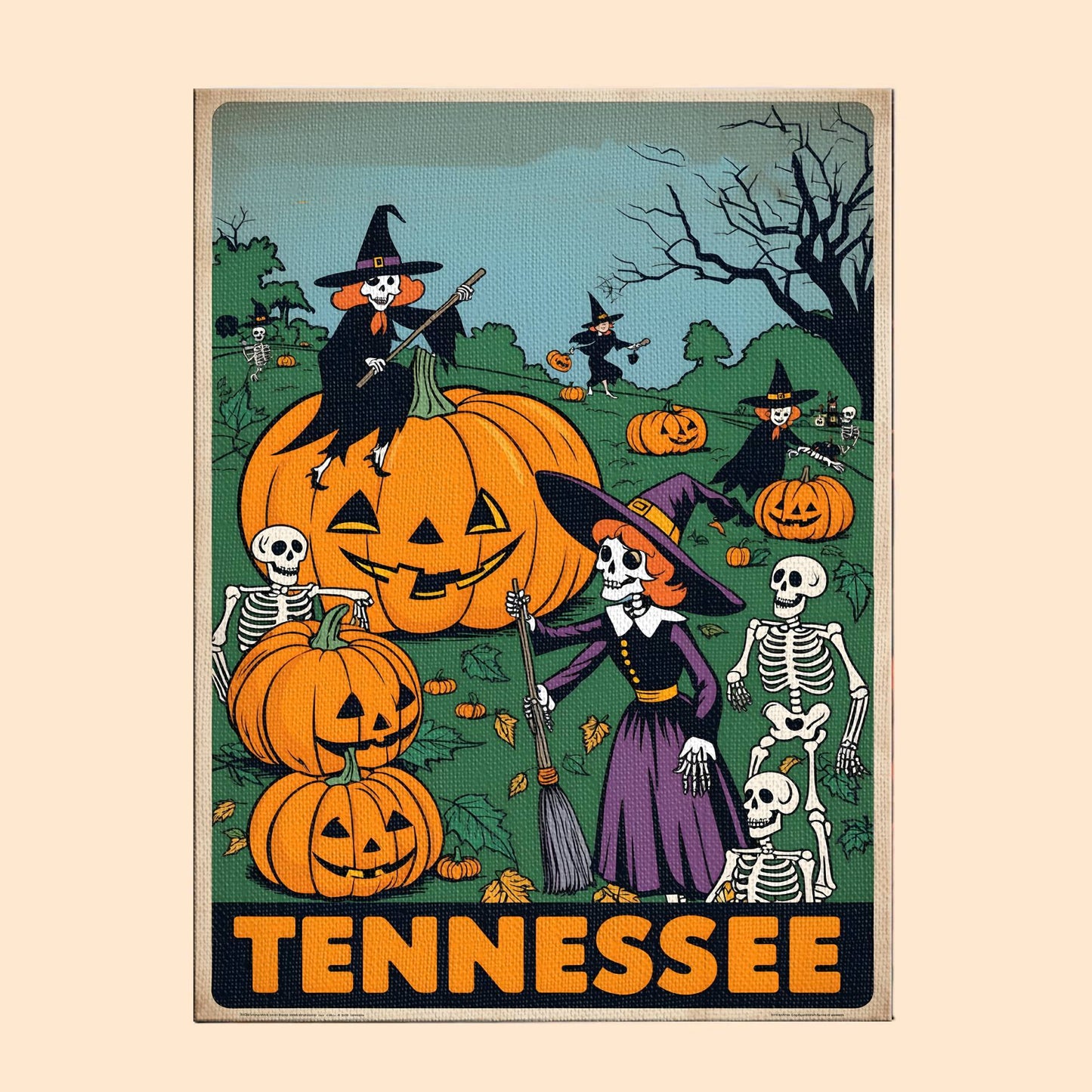 Halloween Tennessee US State - Paint by numbers kit