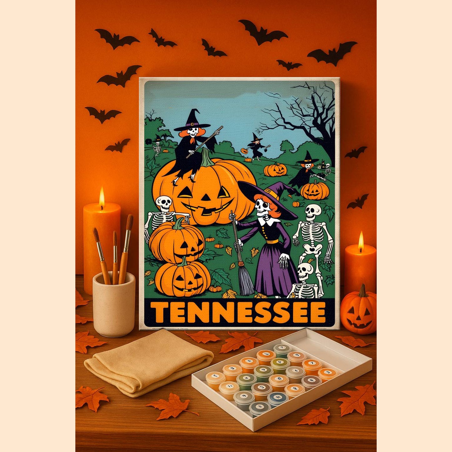 Halloween Tennessee US State - Paint by numbers kit