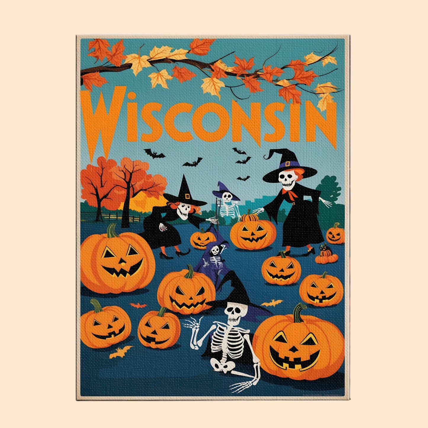 Halloween Wisconsin US State - Paint by numbers kit