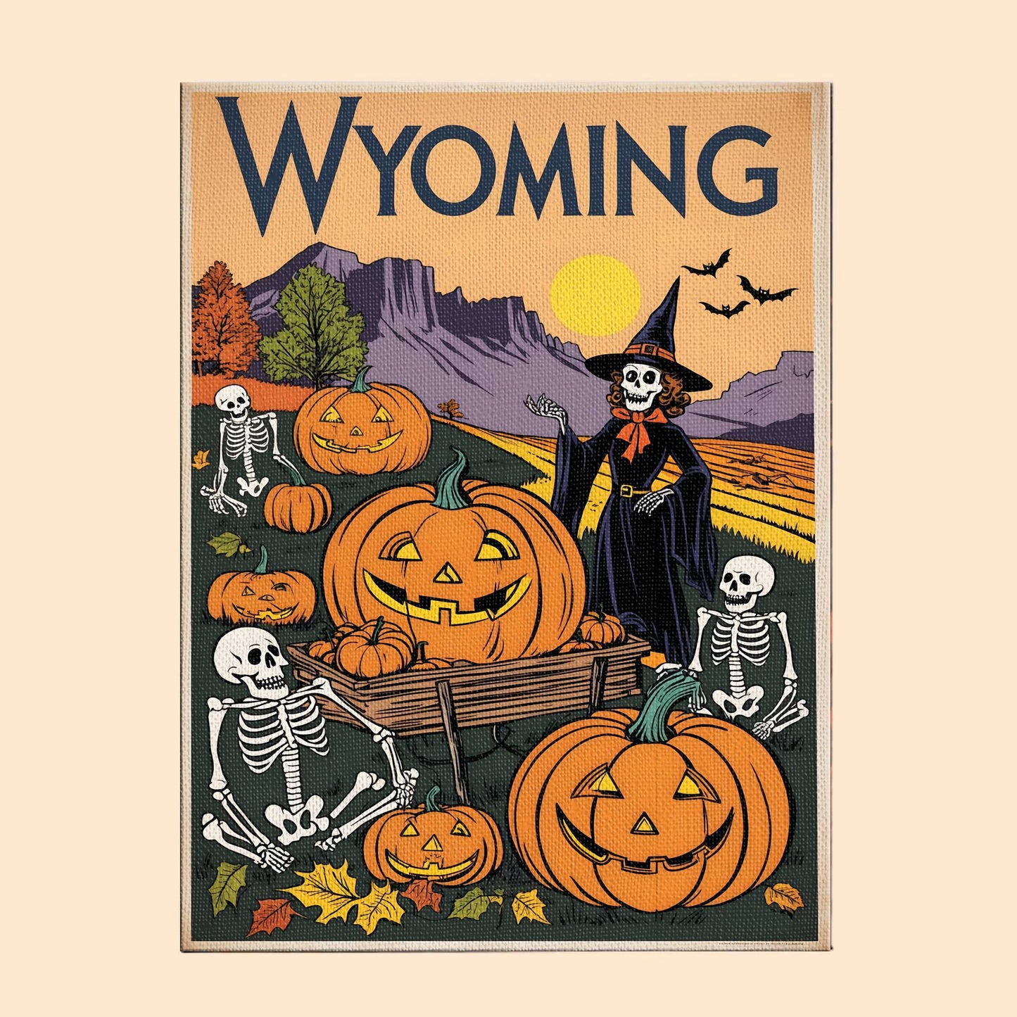 Halloween Wyoming US State - Paint by numbers kit