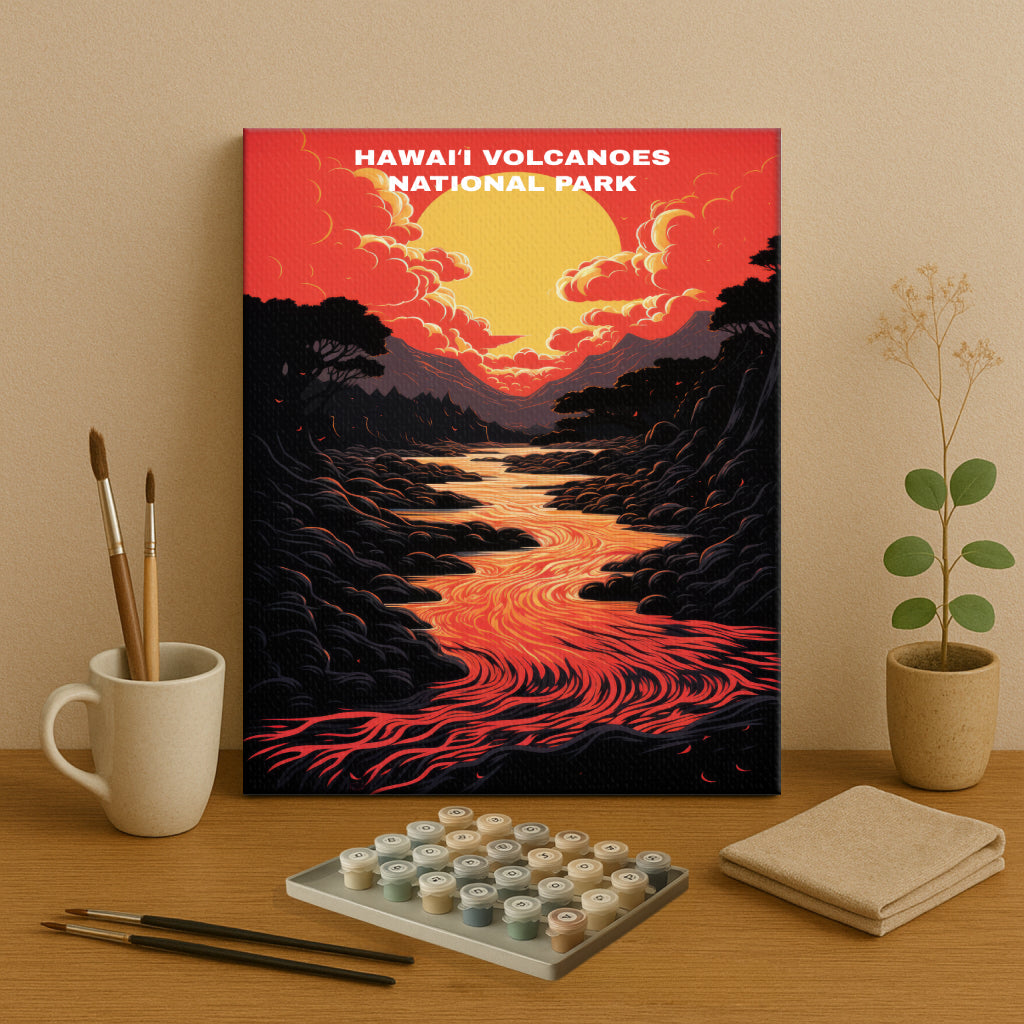 Hawaiʻi Volcanoes National Park | Paint by Numbers Kit
