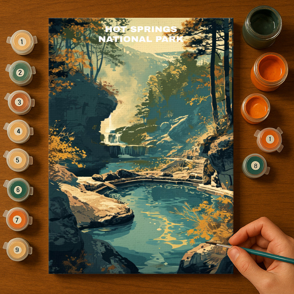 Hot Springs National Park | Paint by Numbers Kit EasyArtJoy
