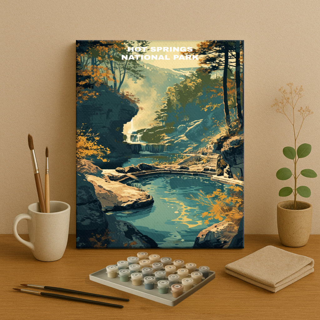 Hot Springs National Park | Paint by Numbers Kit EasyArtJoy