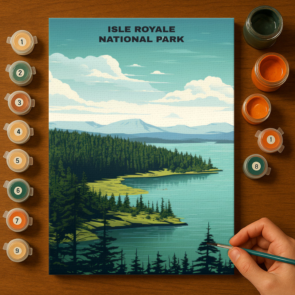 Isle Royale National Park | Paint by Numbers Kit EasyArtJoy