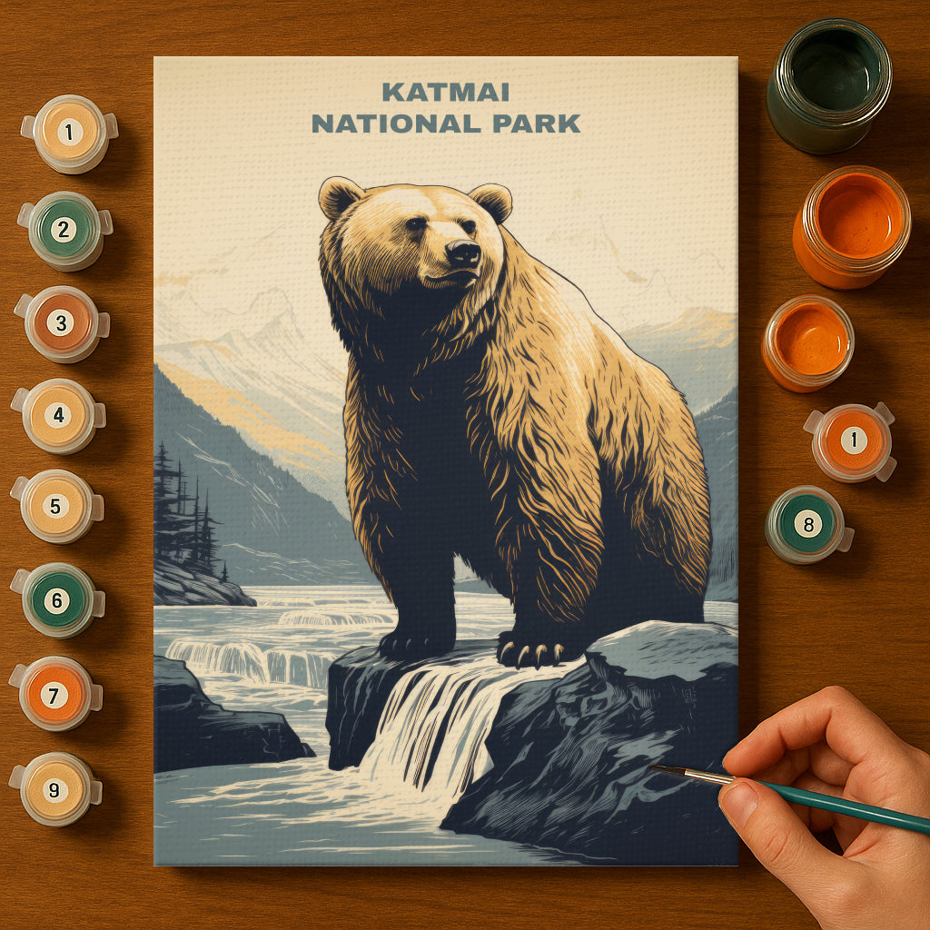 Katmai National Park | Paint by Numbers Kit EasyArtJoy