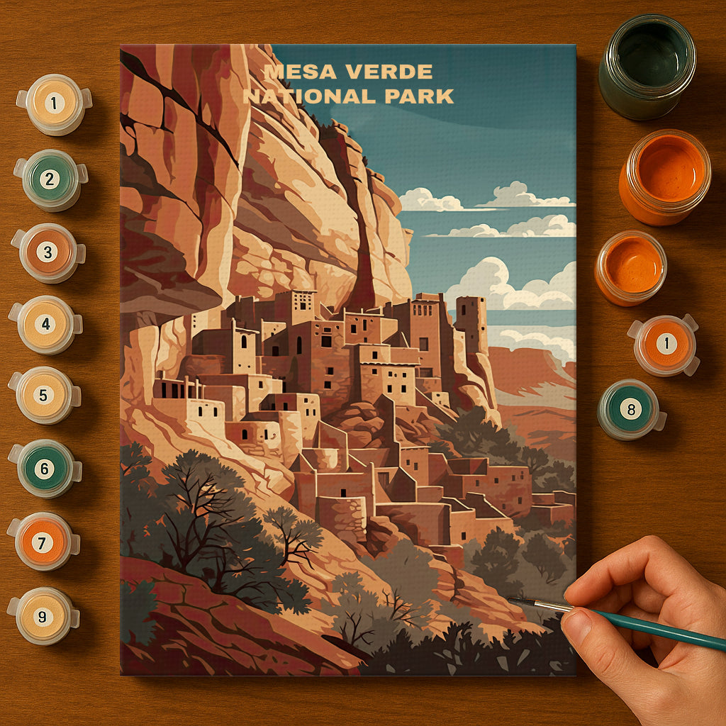 Mesa Verde National Park | Paint by Numbers Kit EasyArtJoy
