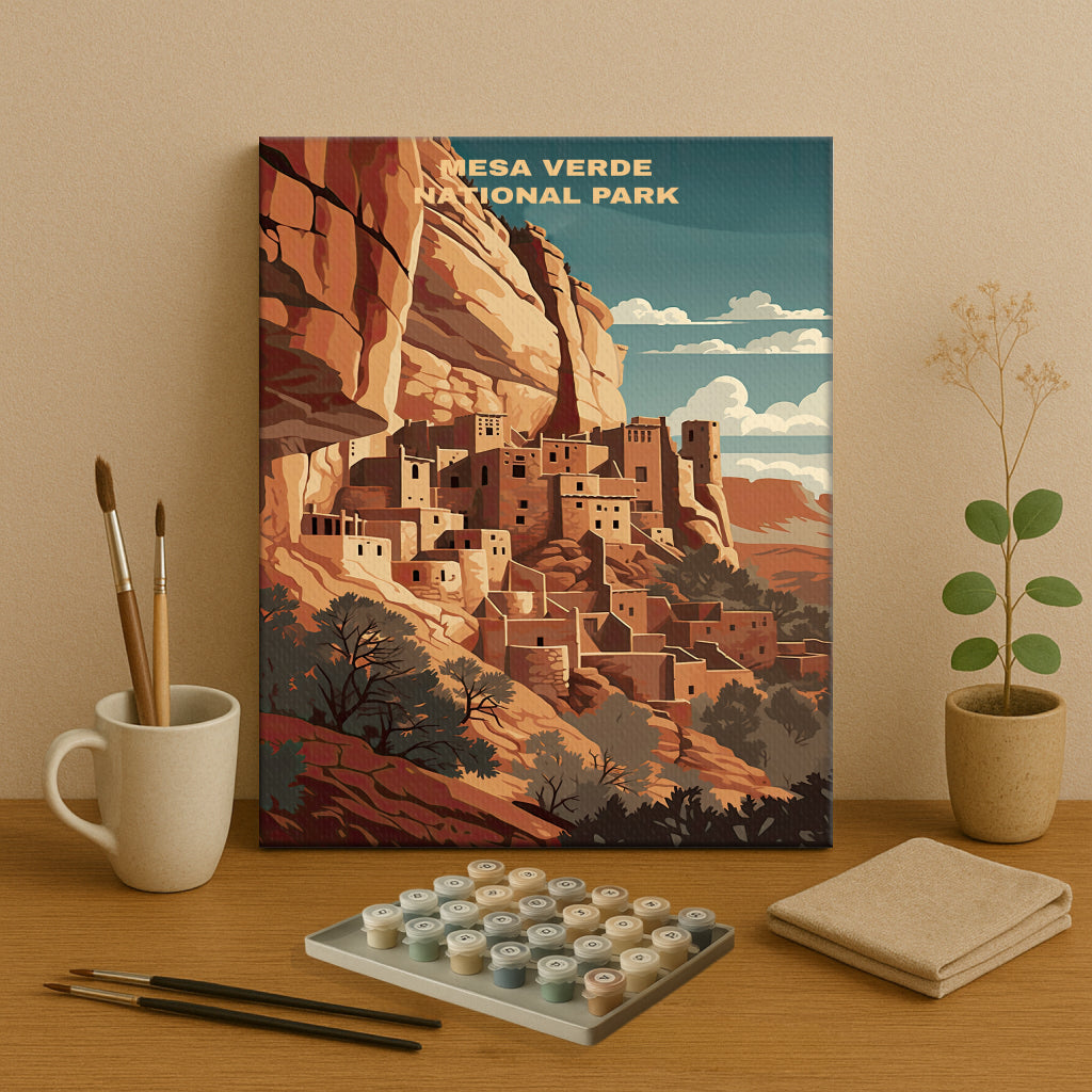 Mesa Verde National Park | Paint by Numbers Kit EasyArtJoy