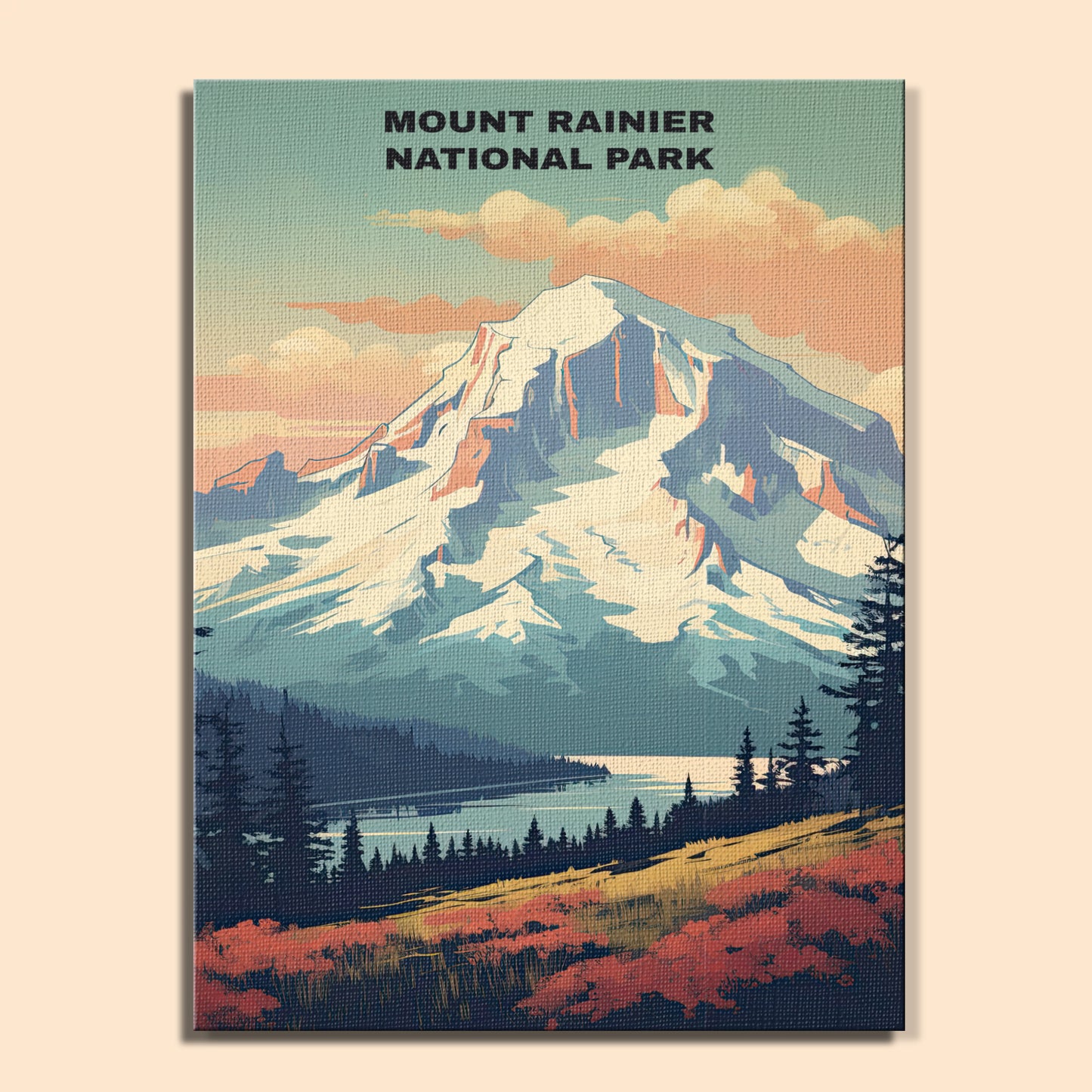 Mount Rainier National Park | Paint by Numbers Kit EasyArtJoy