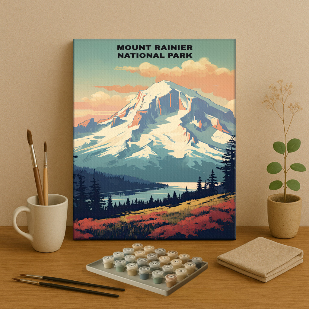 Mount Rainier National Park | Paint by Numbers Kit EasyArtJoy