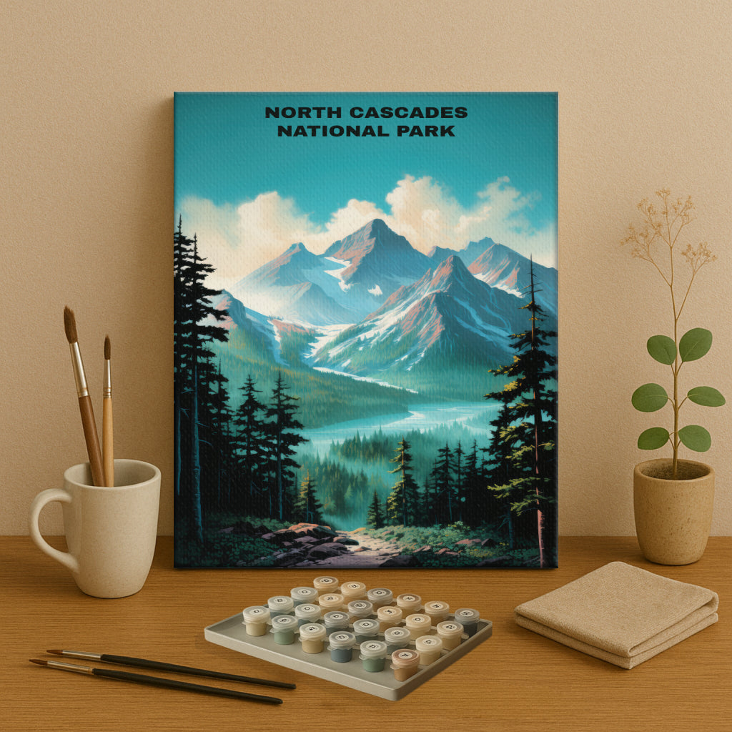 North Cascades National Park | Paint by Numbers Kit EasyArtJoy