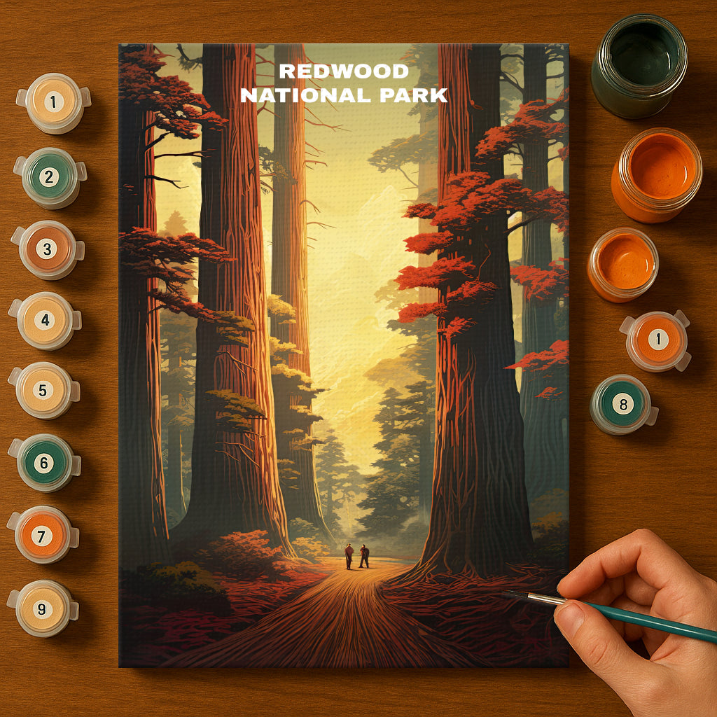 Redwood National Park | Paint by Numbers Kit EasyArtJoy