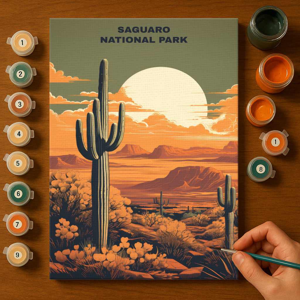 Saguaro National Park | Paint by Numbers Kit EasyArtJoy