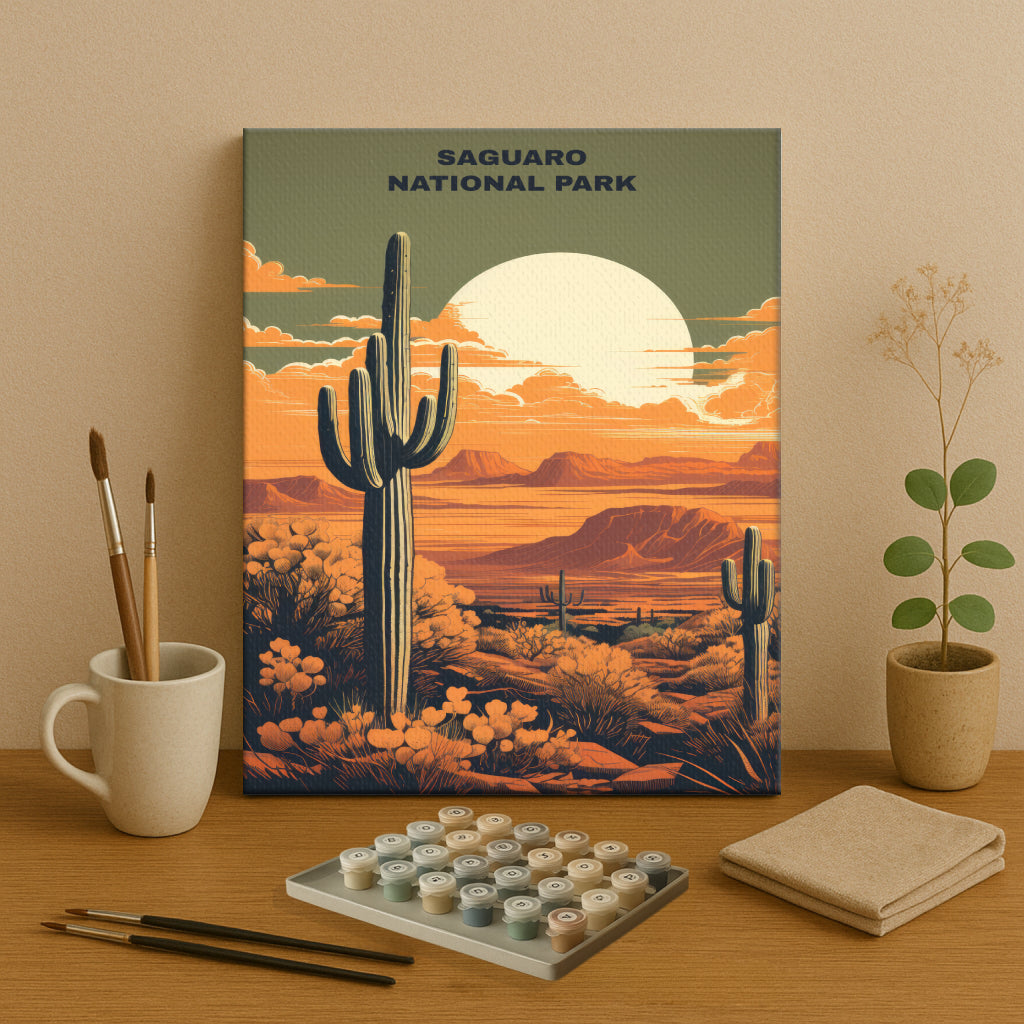 Saguaro National Park | Paint by Numbers Kit EasyArtJoy