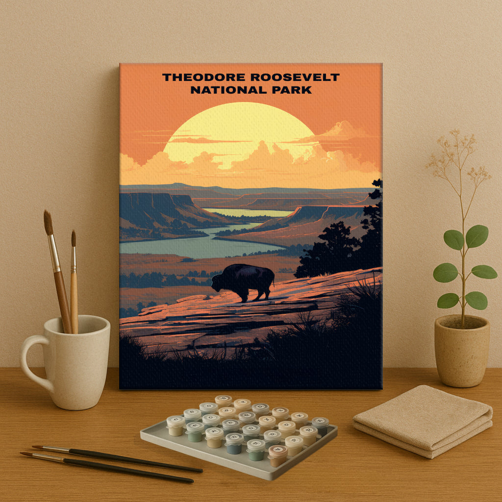 Theodore Roosevelt National Park | Paint by Numbers Kit EasyArtJoy