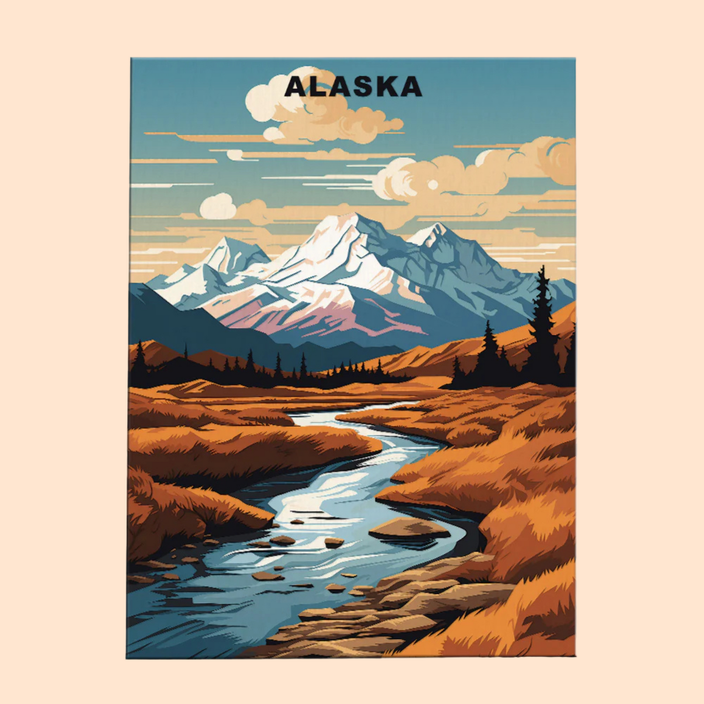 Alaska U.S. State - Paint by Numbers Kit EasyArtJoy