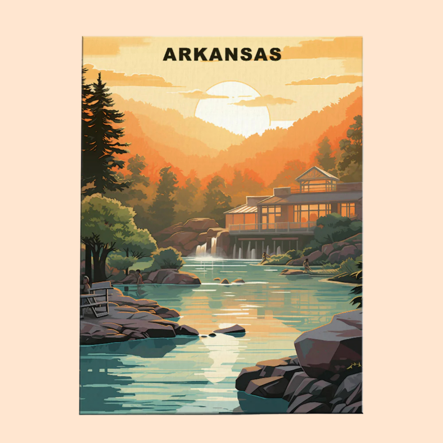 Arkansas U.S. State - Paint by Numbers Kit EasyArtJoy