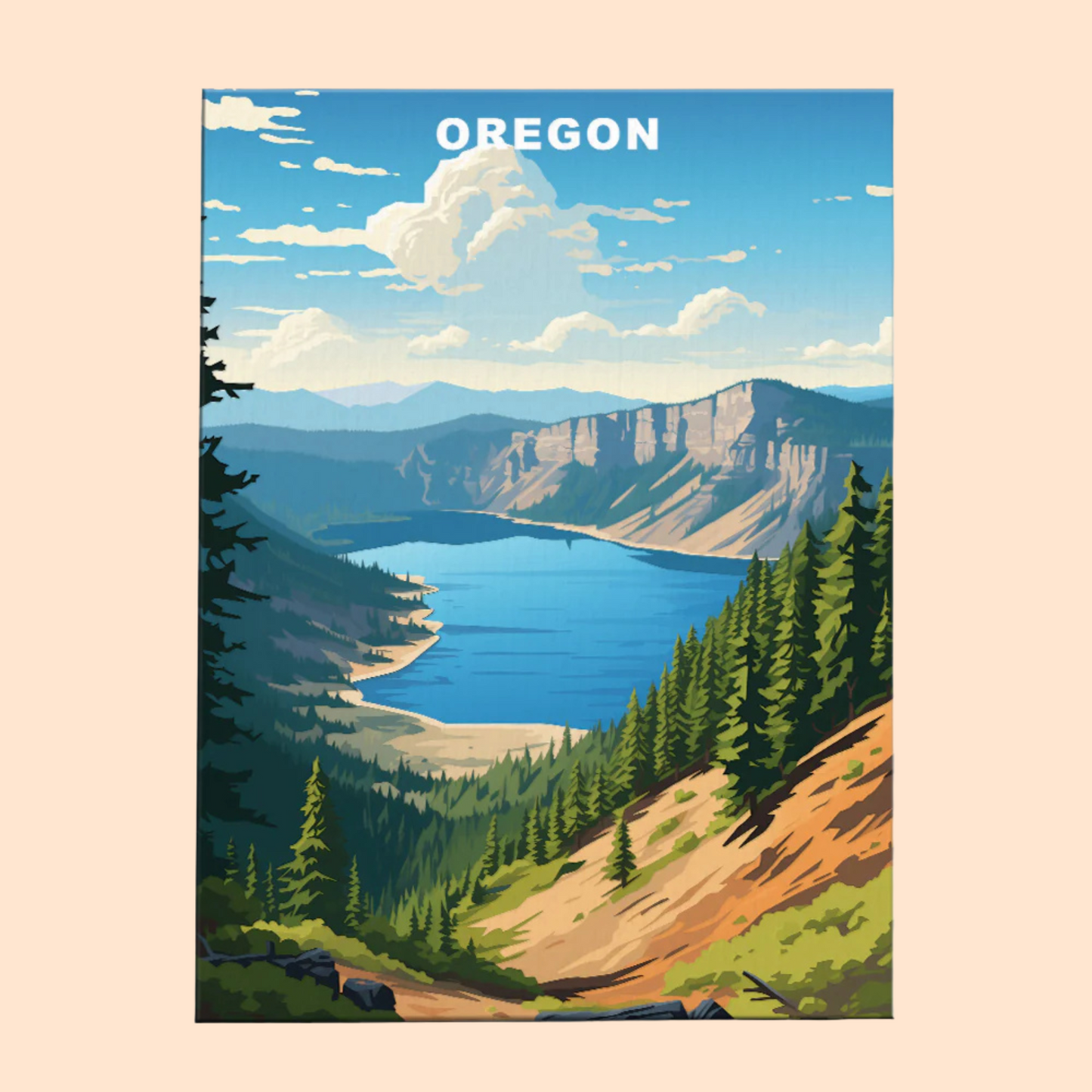 Oregon U.S. State - Paint by Numbers Kit EasyArtJoy