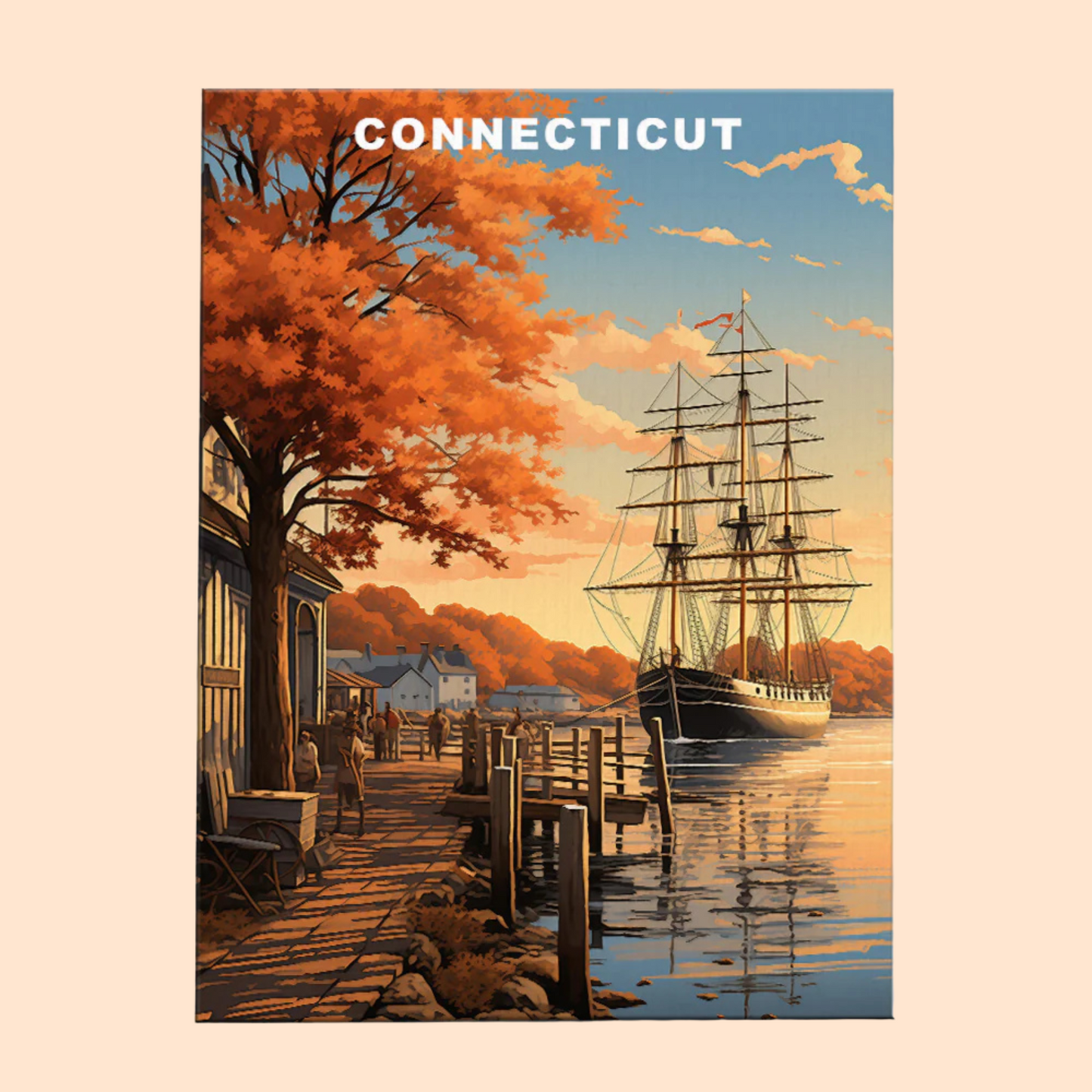 Connecticut U.S. State - Paint by Numbers Kit EasyArtJoy