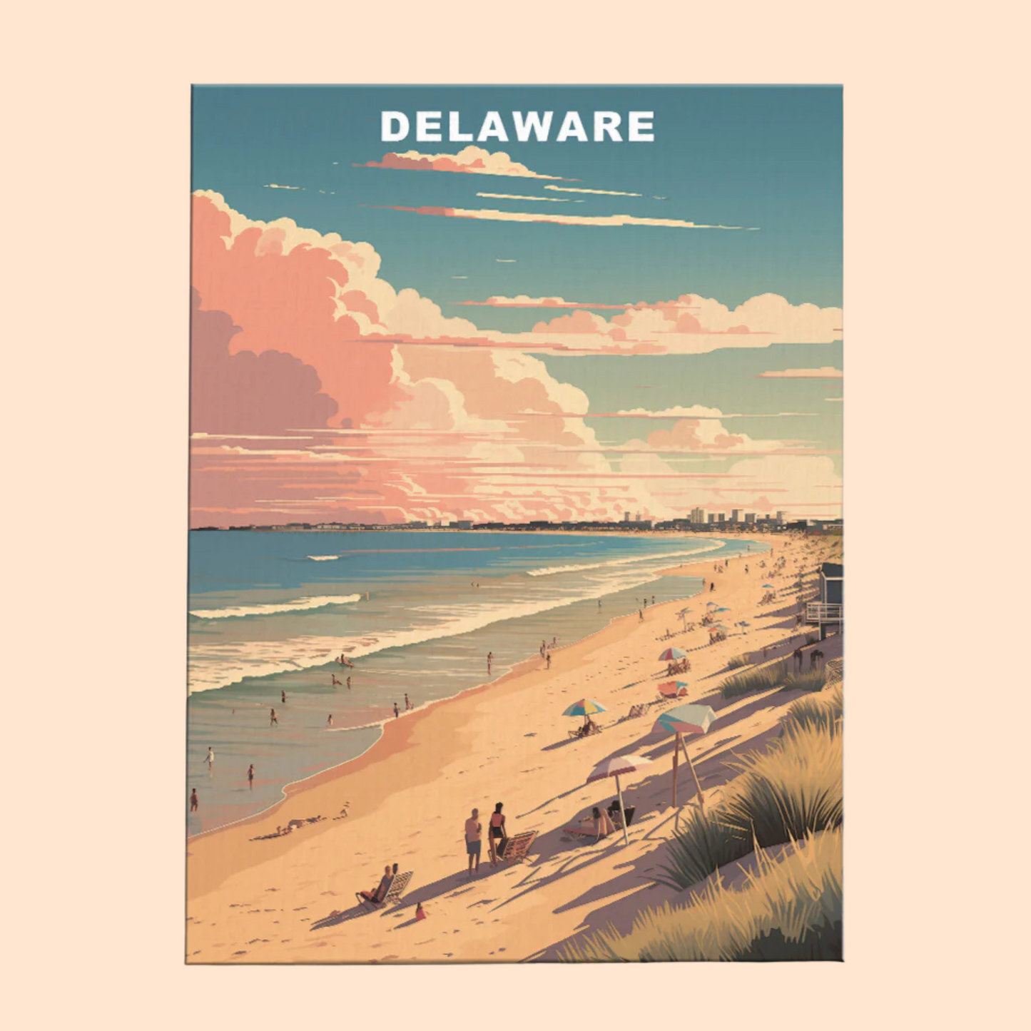 Delaware U.S. State - Paint by Numbers Kit EasyArtJoy