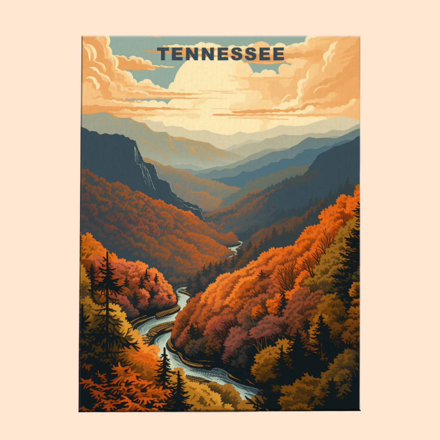 Tennessee U.S. State - Paint by Numbers Kit EasyArtJoy