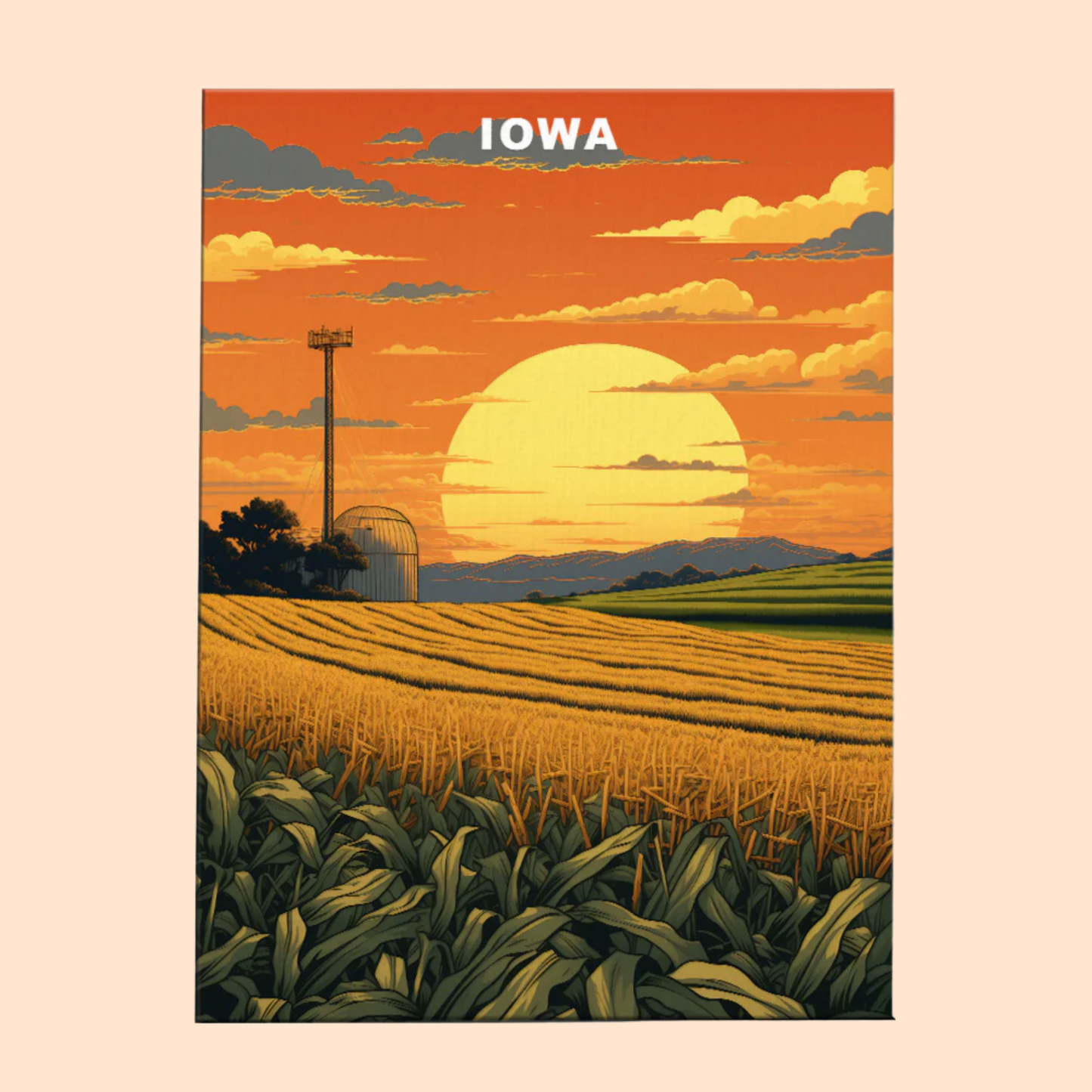 Iowa U.S. State - Paint by Numbers Kit EasyArtJoy