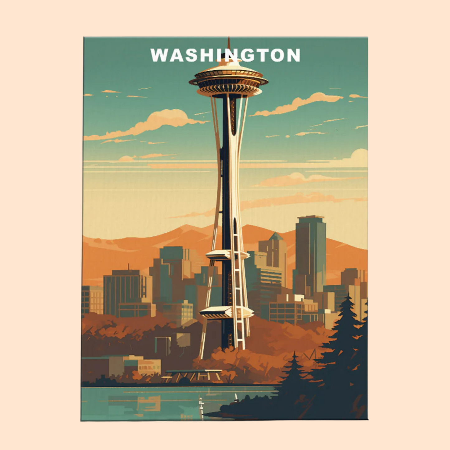 Washington U.S. State - Paint by Numbers Kit EasyArtJoy