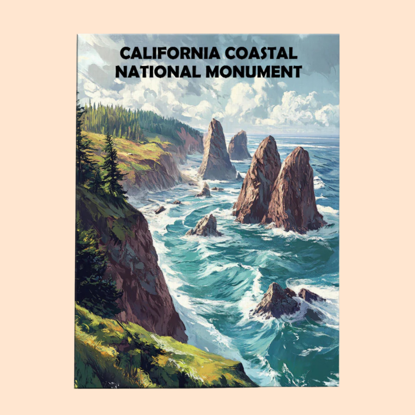California Coastal National Monument - Paint by Numbers Kit EasyArtJoy