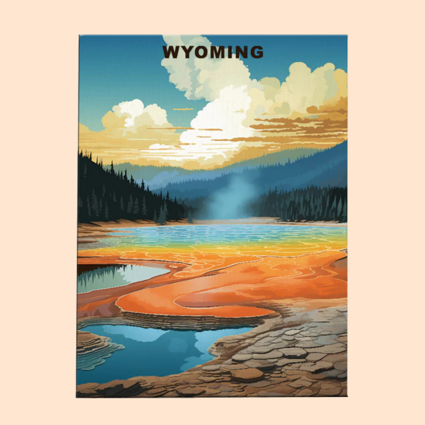 Wyoming U.S. State - Paint by Numbers Kit EasyArtJoy