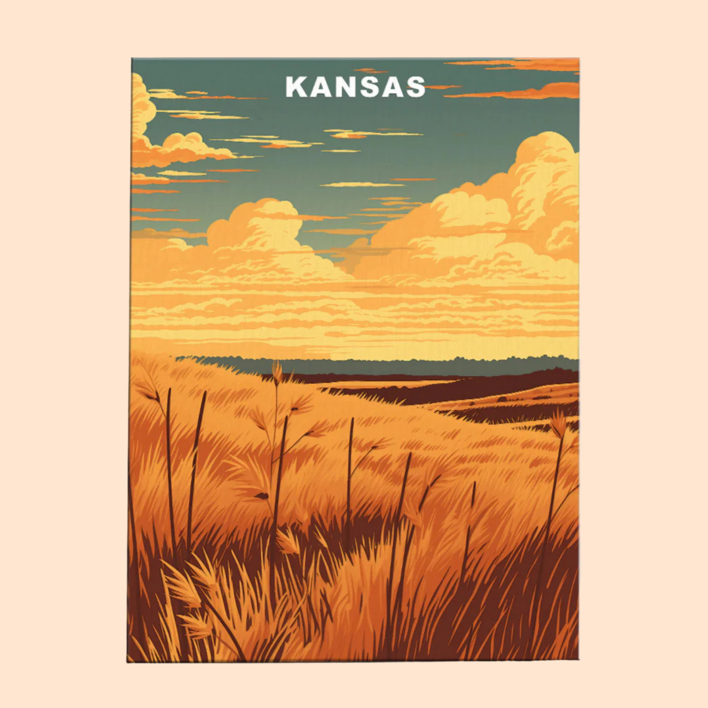 Kansas U.S. State - Paint by Numbers Kit EasyArtJoy