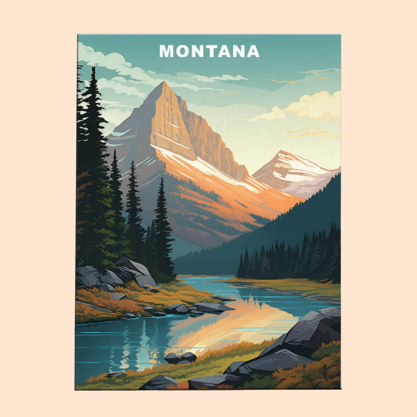 Montana U.S. State - Paint by Numbers Kit EasyArtJoy