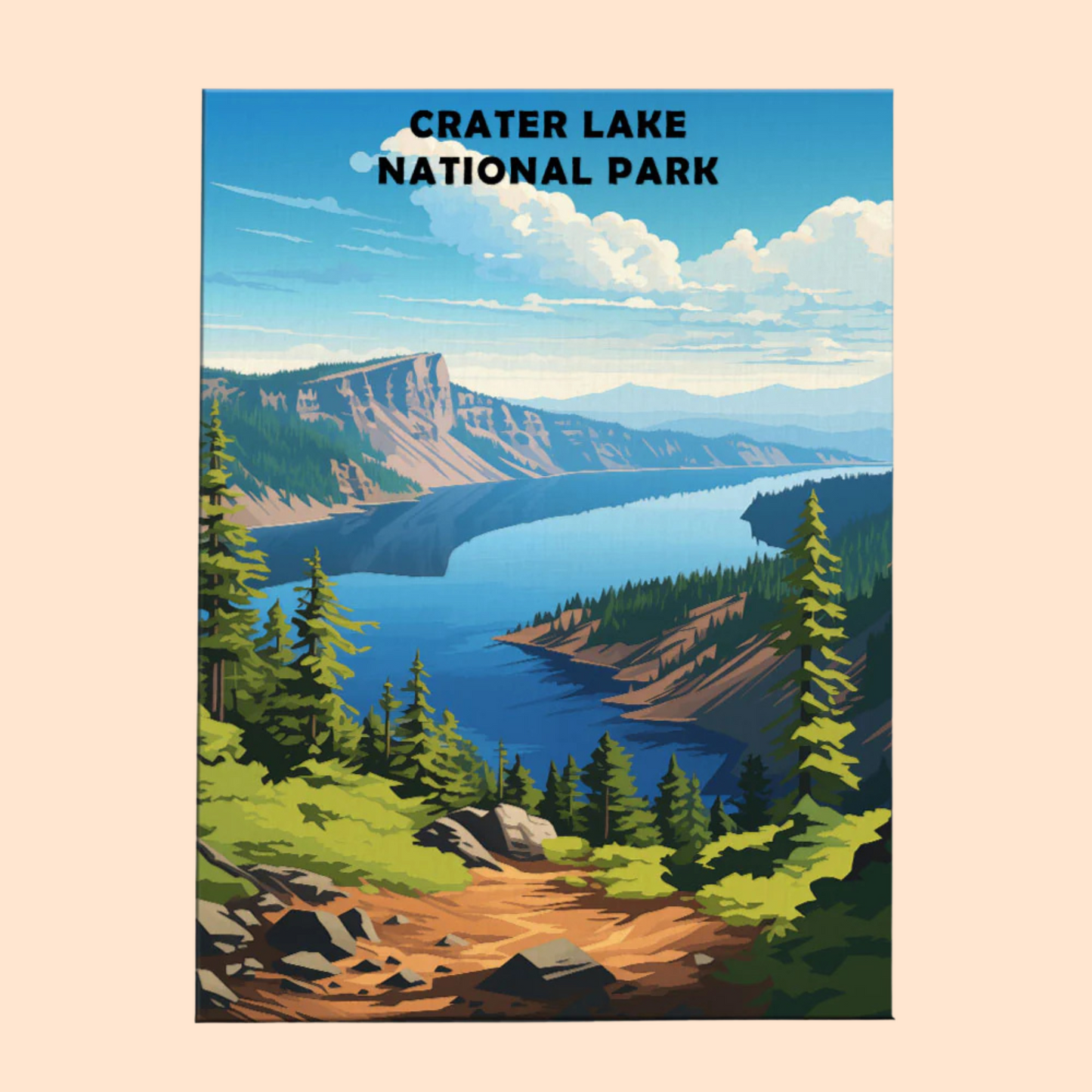 Crater Lake National Park - Paint by Numbers Kit EasyArtJoy